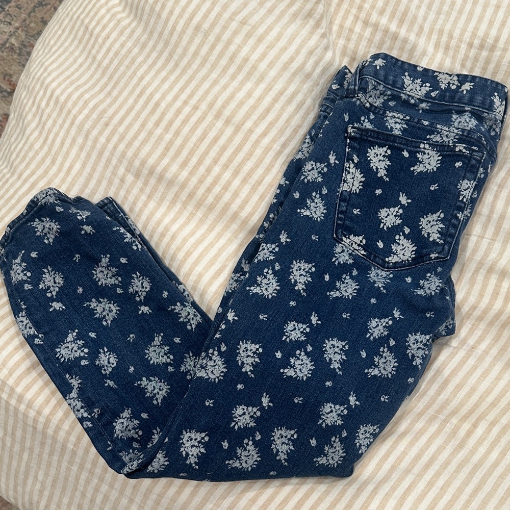 J Crew Floral Print Jeans